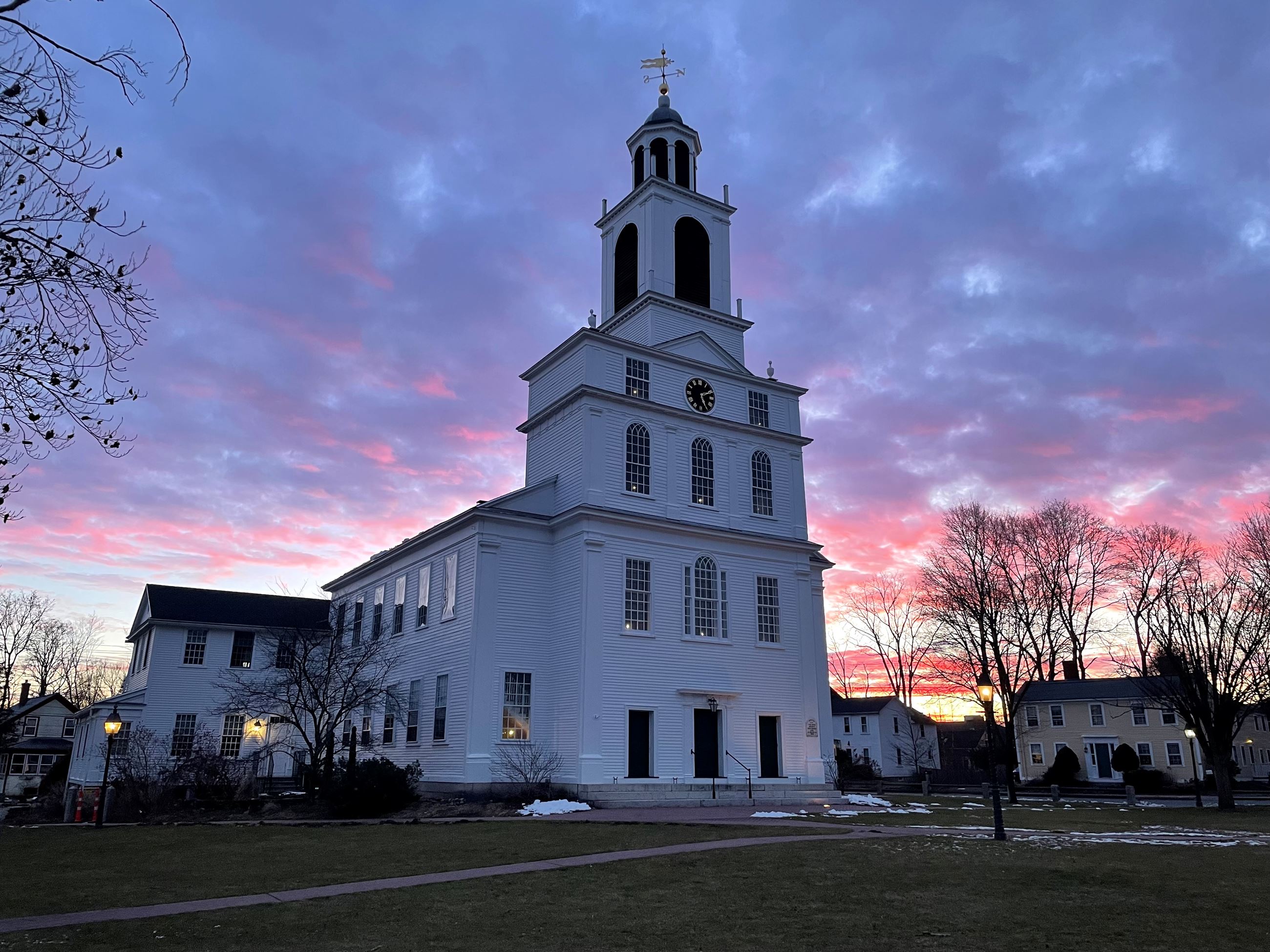 First Parish at Sunset