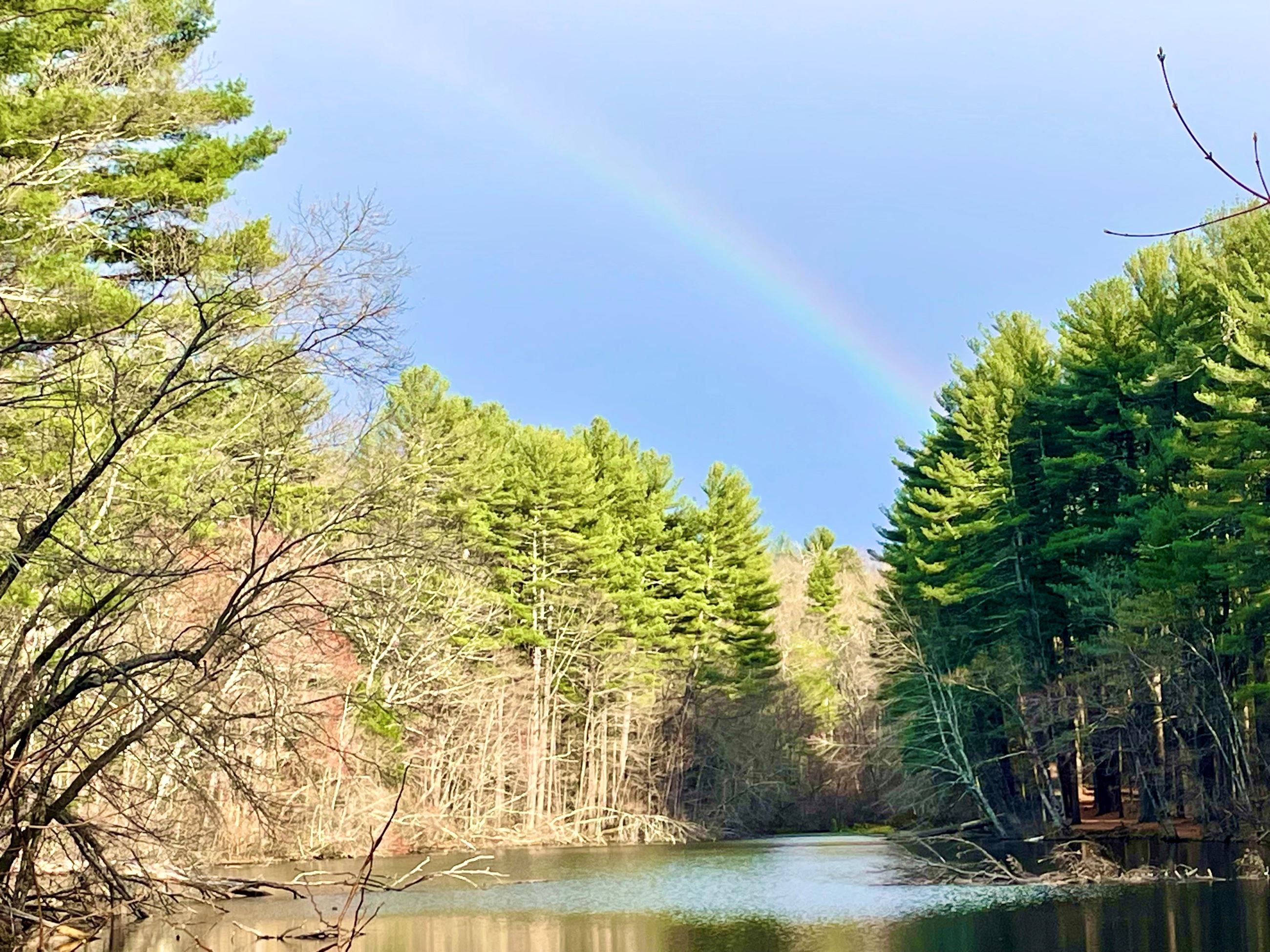 Old Reservoir with Rainbow