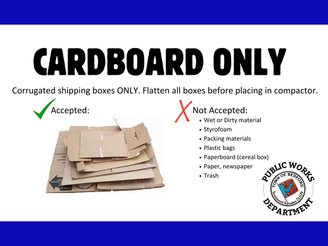 Accepted Cardboard Sign