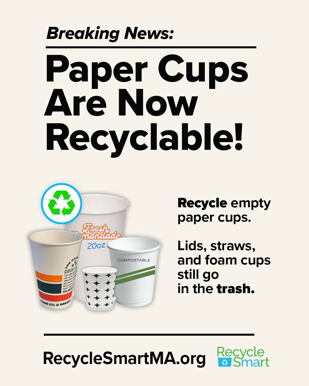 paper cups are now recyclable