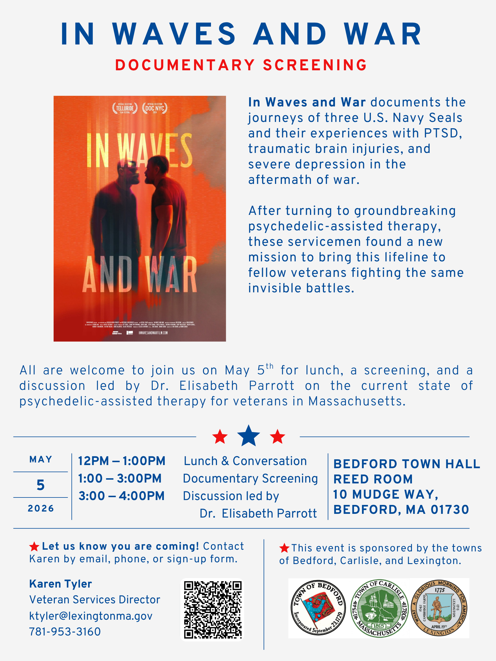 In Waves and War Event Flyer